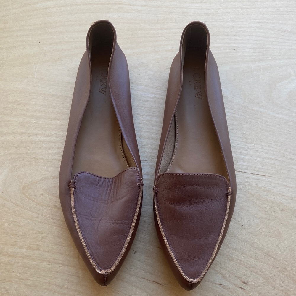 J. Crew Women's Chocolate Brown Leather Flats